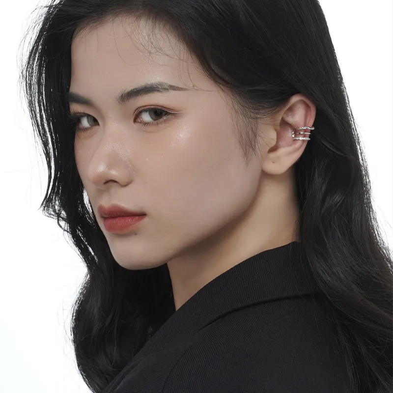 NIANNIANXI S925 Silver Clip On Earrings Unisex-1