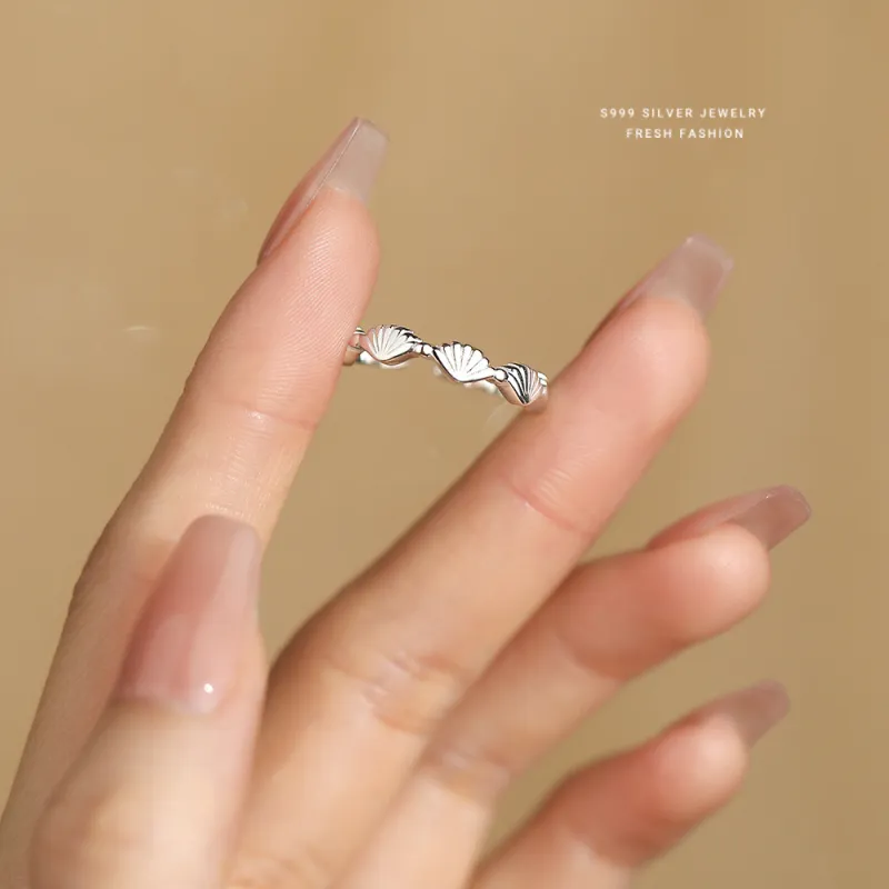 NIANNIANXI S999 Fine Silver Rings Women's-2