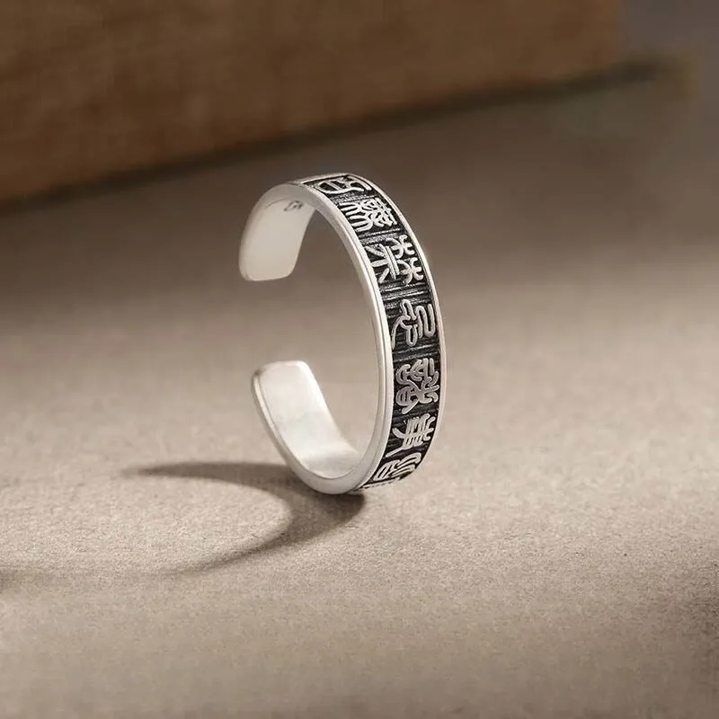 NIANNIANXI S925 Silver Rings Men's-4