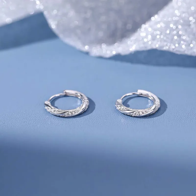 NIANNIANXI Zircon Earrings Unisex-3