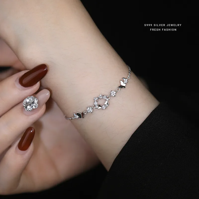 NIANNIANXI S 999 Fine Silver Bracelets Women's-5
