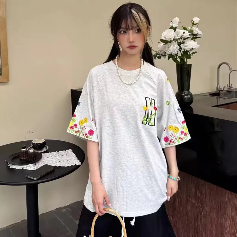 ZAO FU NIAO T-Shirts Women's White Gray-4