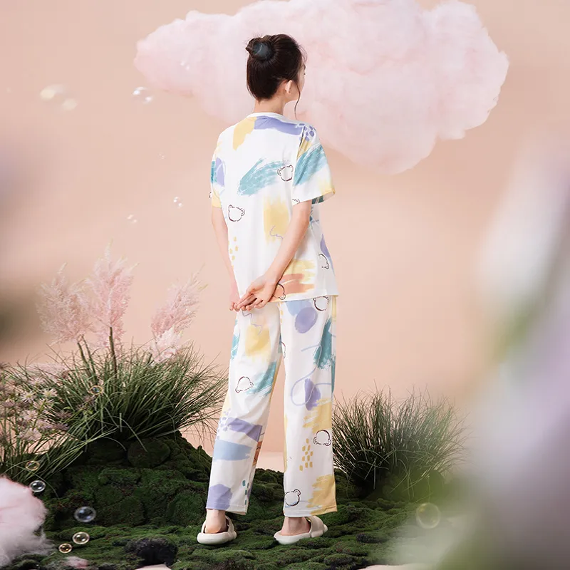 ZAO FU NIAO Pajama Set Women's Fun Shadow-2