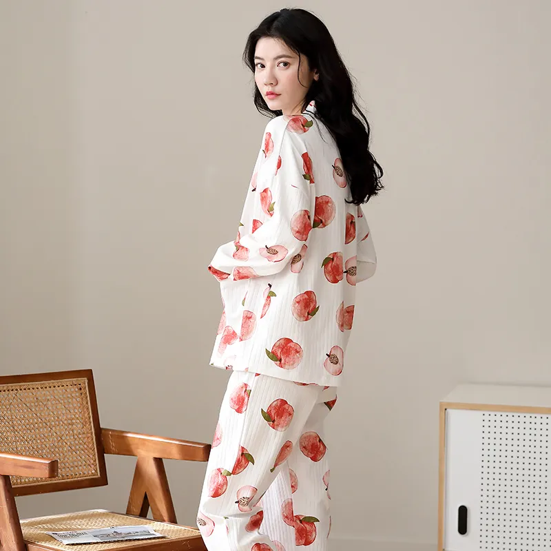 ZAO FU NIAO Pajama Set Women's Honey Peach-3