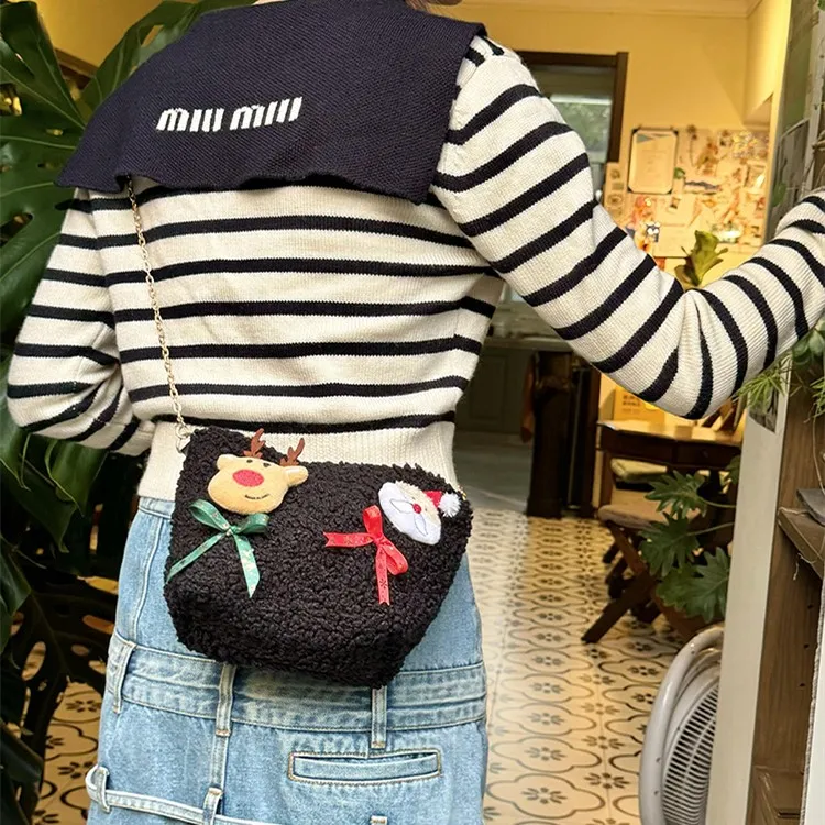 RKM Fleece Cell Phone Pouch, Cute Shoulder Bag, Crossbody Bag Women's Multicolor-6