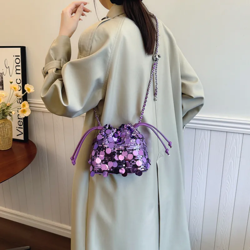RKM Sequins Versatile Shoulder Bag Crossbody Bag Regular Women's Multicolor-3