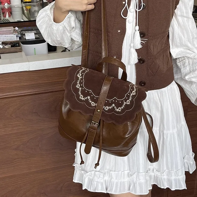 RKM PU Backpack Women's Brown Style 1/Brown Style 2-4