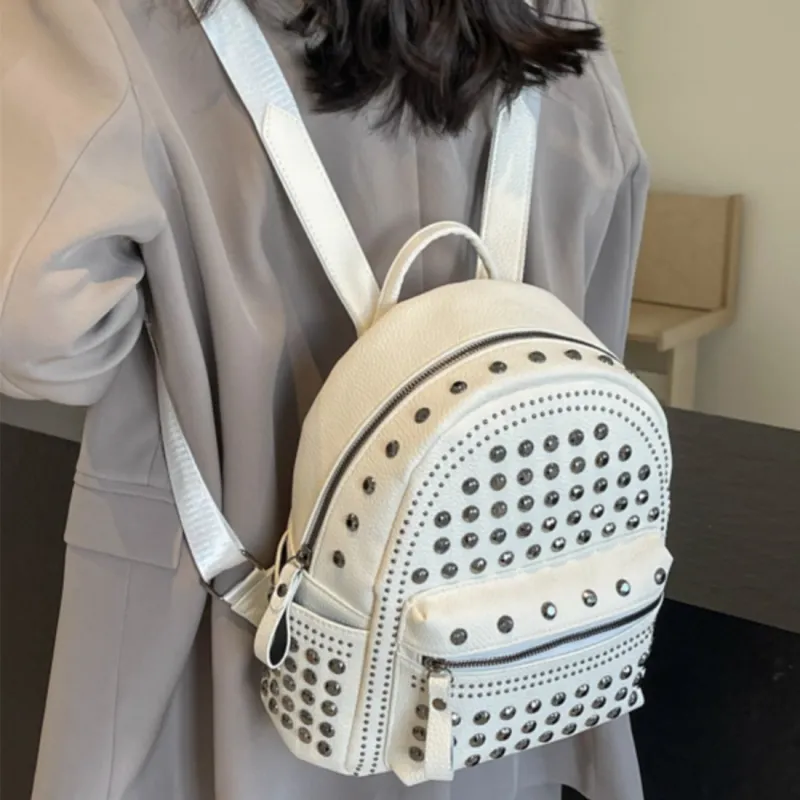 RKM Pu Backpack Regular Women's Black/Pink/Ecru/Khaki-8