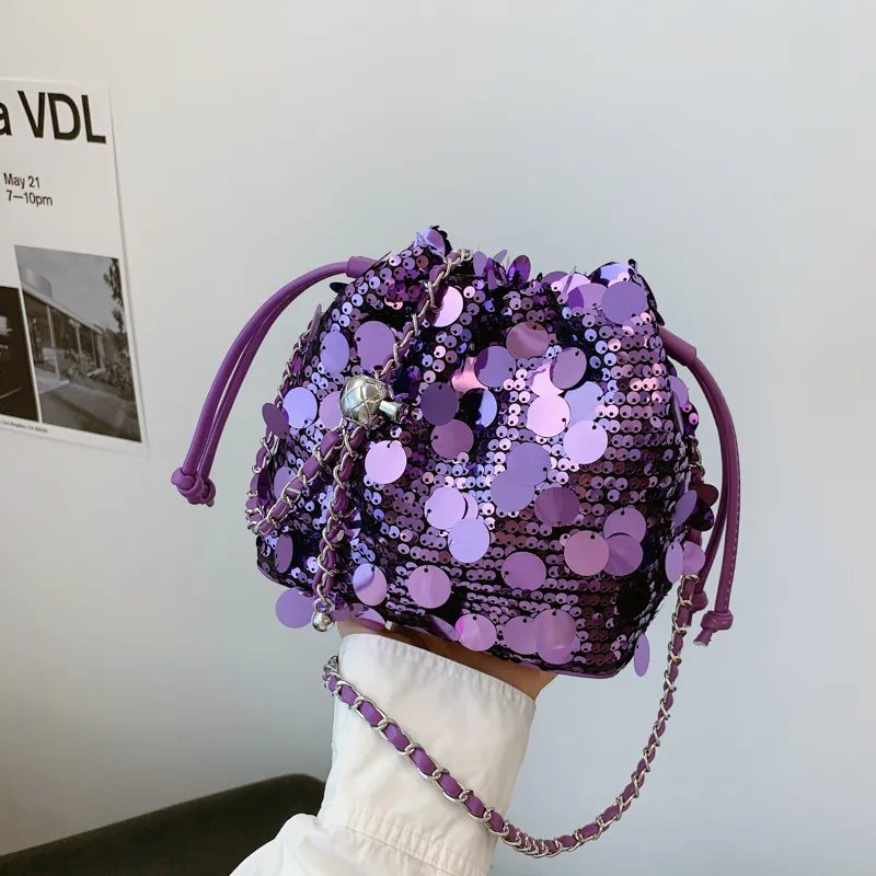 RKM Sequins Versatile Shoulder Bag Crossbody Bag Regular Women's Multicolor-1
