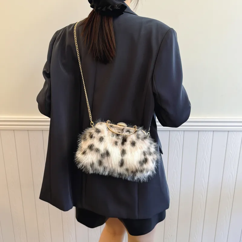 RKM Plush Shoulder Bags Handbags Regular Women's Multicolor-2
