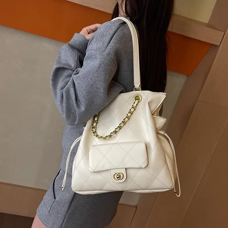 RKM PU One Shoulder Handbag Women's Ecru/Silver/Black-4