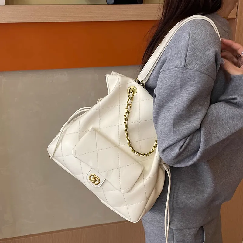 RKM PU One Shoulder Handbag Women's Ecru/Silver/Black-1