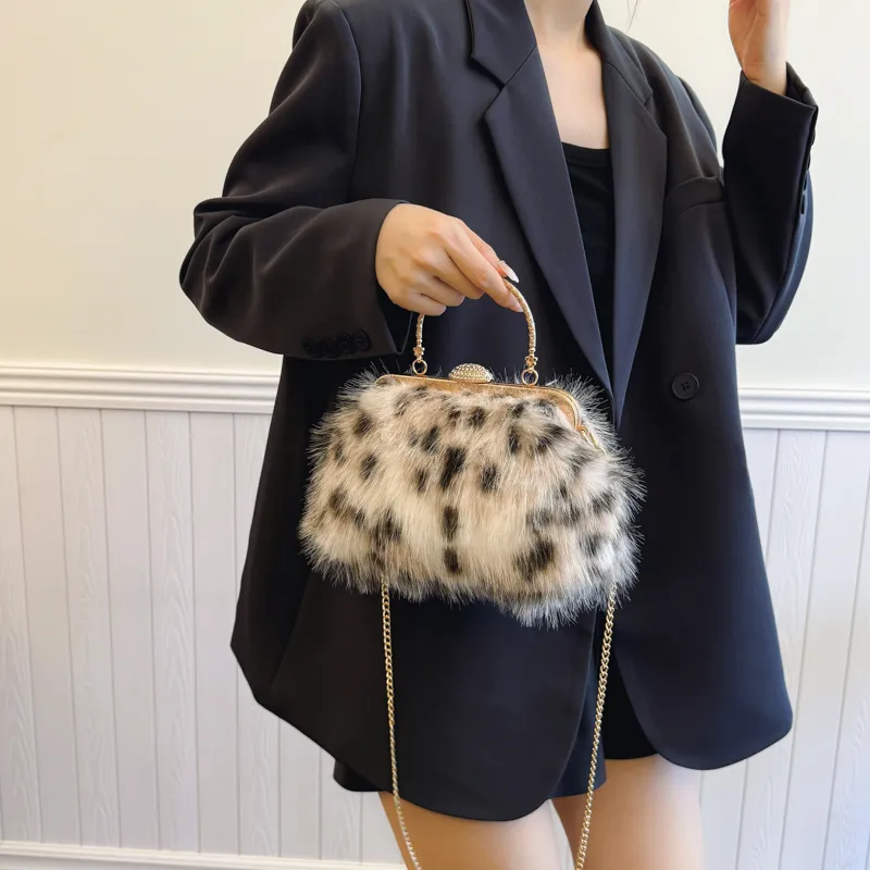 RKM Plush Shoulder Bags Handbags Regular Women's Multicolor-1