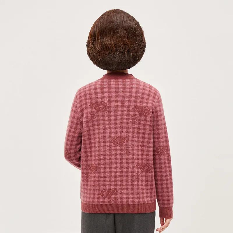 H YXIANG Cashmere Sweater Women's-5