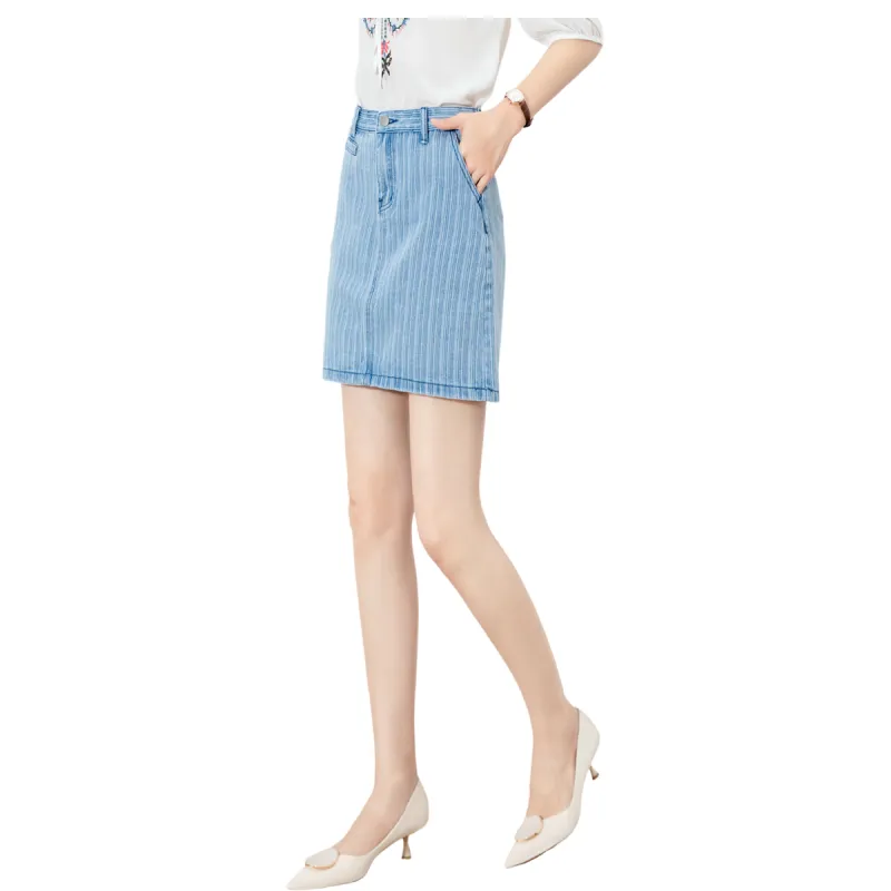 H YXIANG Denim Short Skirts Women's-7