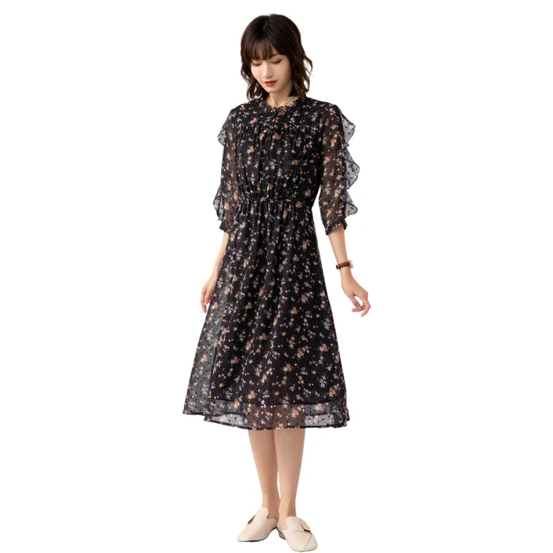 H YXIANG Short Sleeved Dresses Women's-2