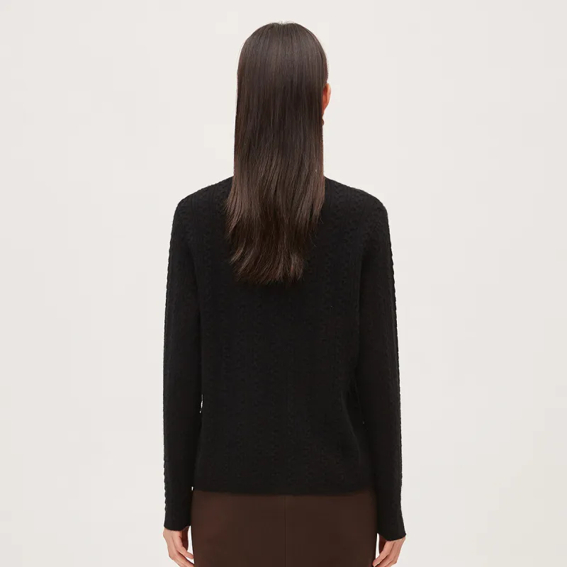 H YXIANG Cashmere Sweater Women's-2
