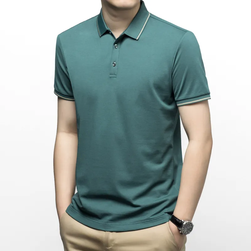 H YXIANG Polo Shirts Men-17