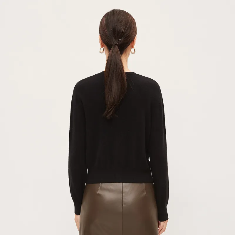 H YXIANG Cashmere Sweater Women's-2