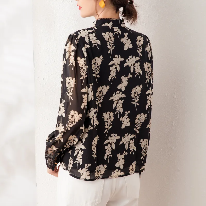 H YXIANG Chiffon Shirts Women's-6