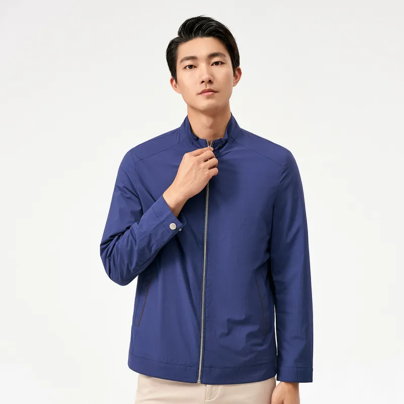 H YXIANG Jackets Men Dark Blue-3
