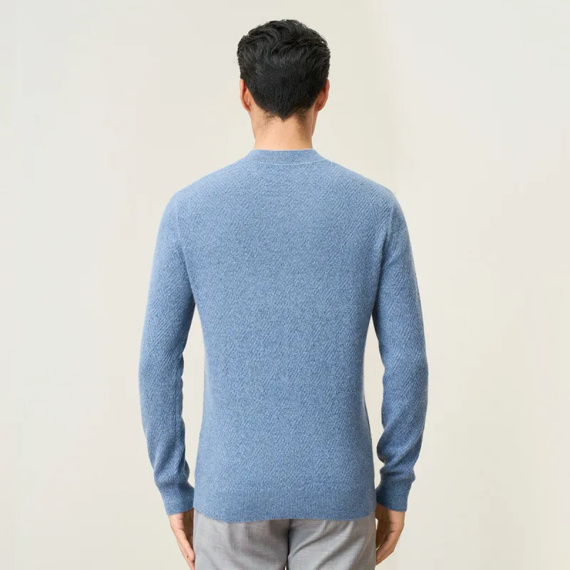 H YXIANG Cashmere Sweater Men's-5