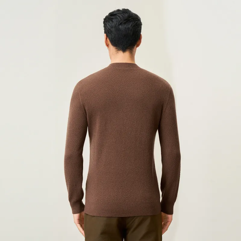 H YXIANG Cashmere Sweater Men's-8