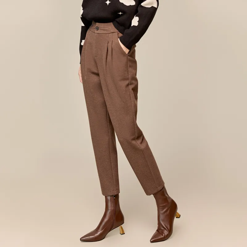 H YXIANG Casual Pants Women's Khaki-3