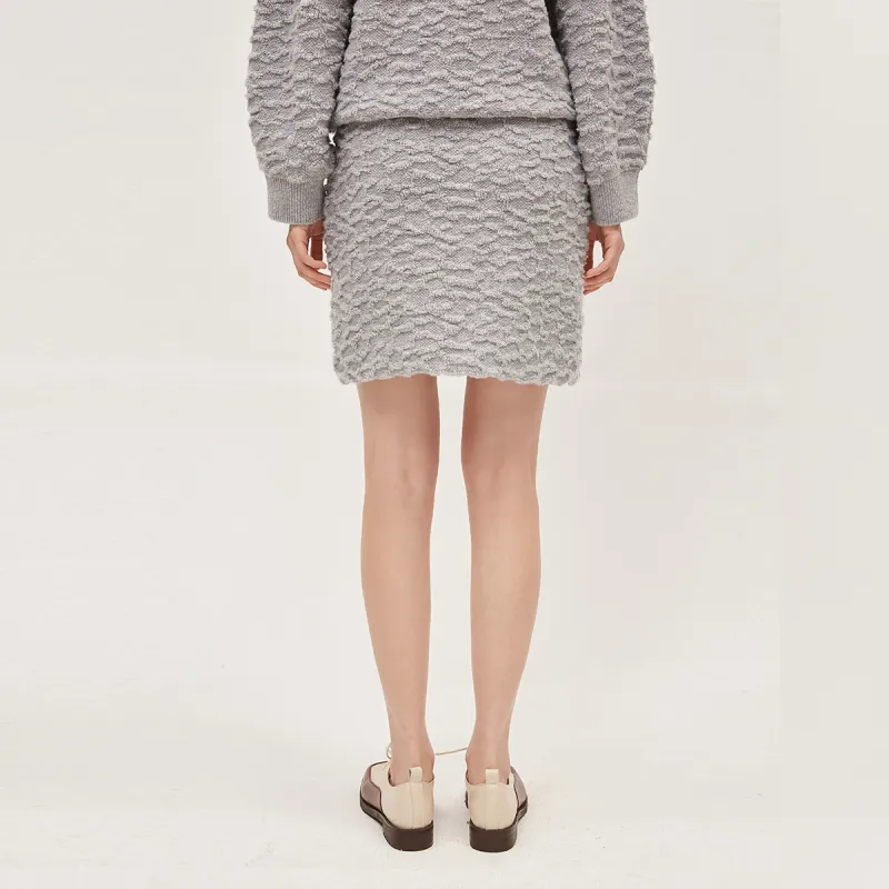 H YXIANG Casual Short Skirts Women's Brocade Gray-3