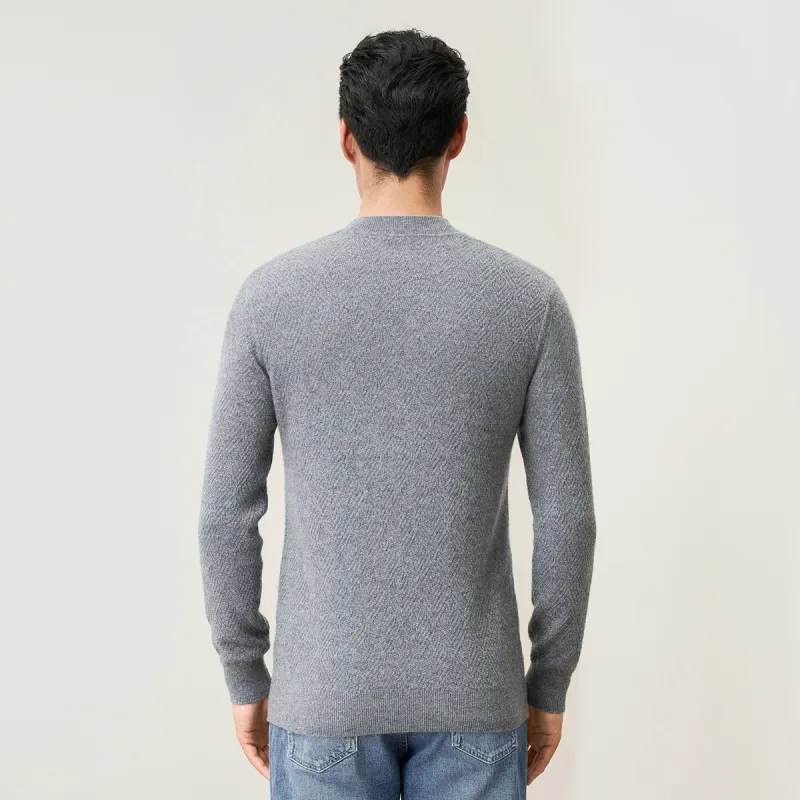 H YXIANG Cashmere Sweater Men's-2