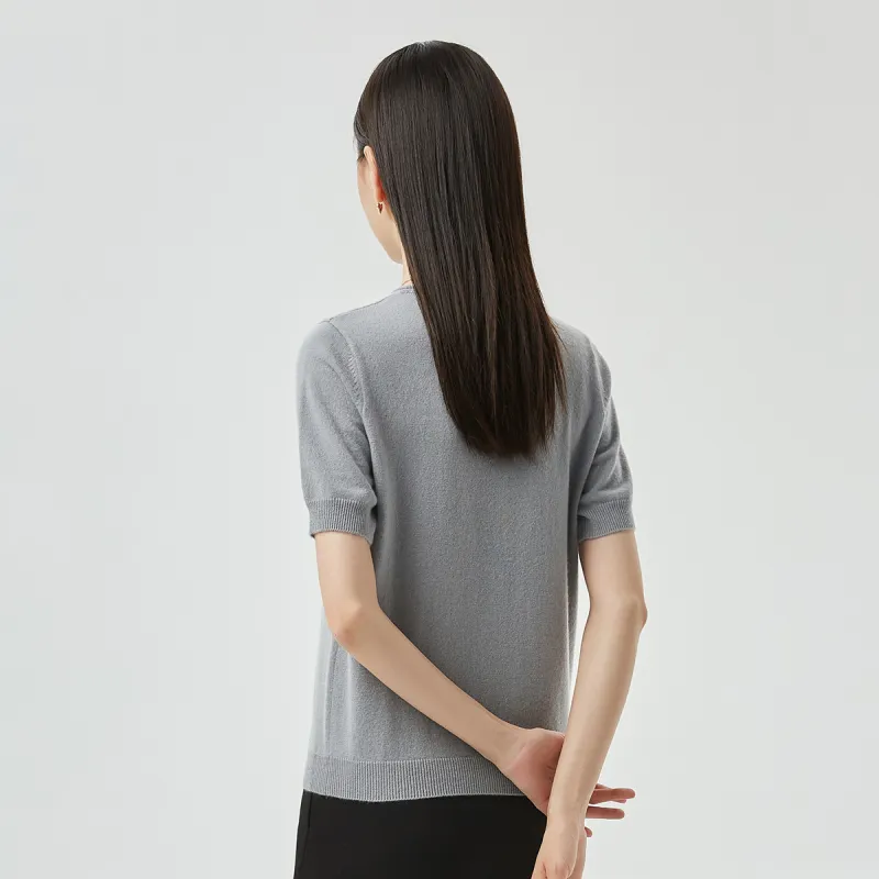 H YXIANG Cashmere Sweater Women's-4