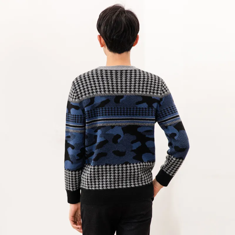 H YXIANG Cashmere Sweater Men's-2