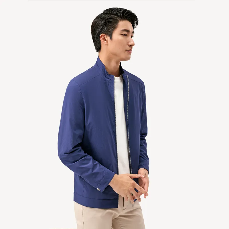 H YXIANG Jackets Men Dark Blue-4
