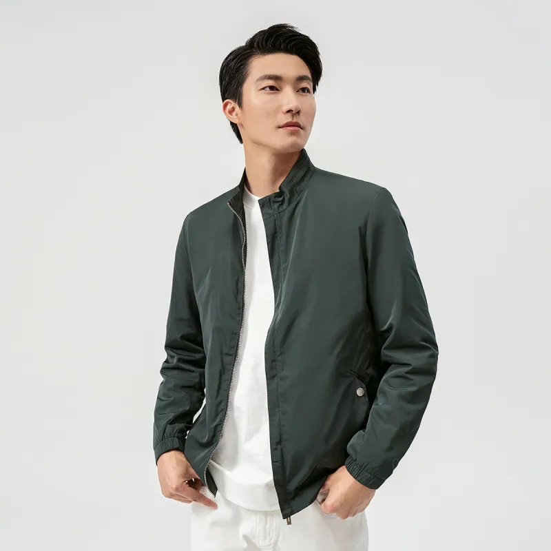 H YXIANG Jackets Men Green-2