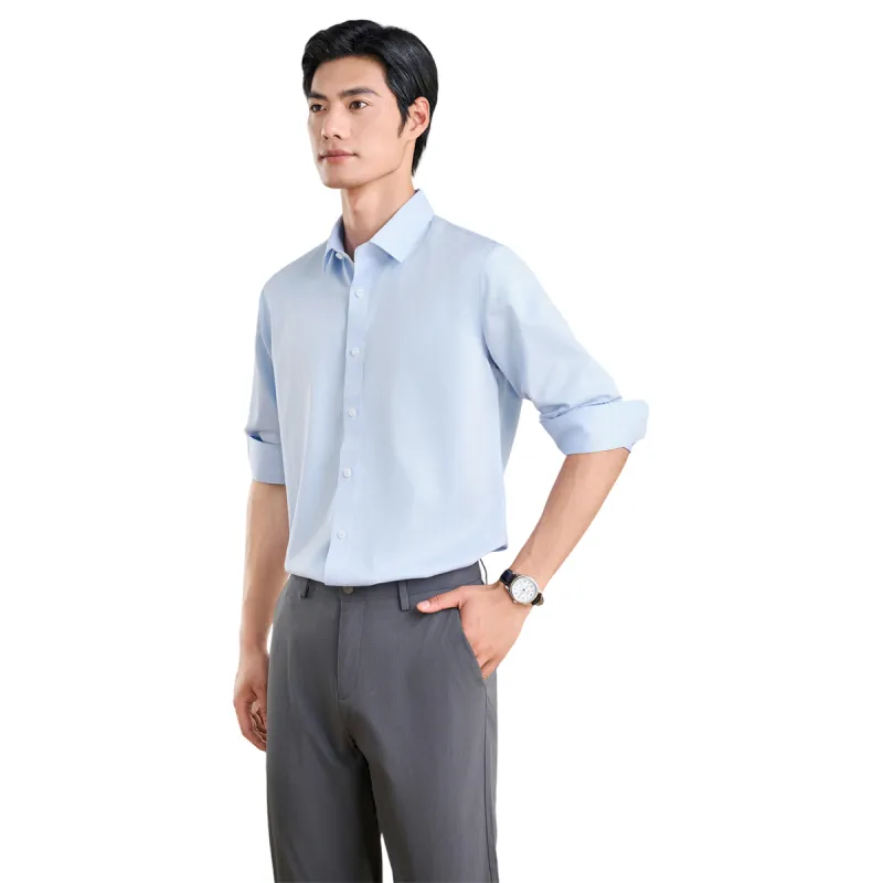 H YXIANG Shirt Men's Morocco Blue-3