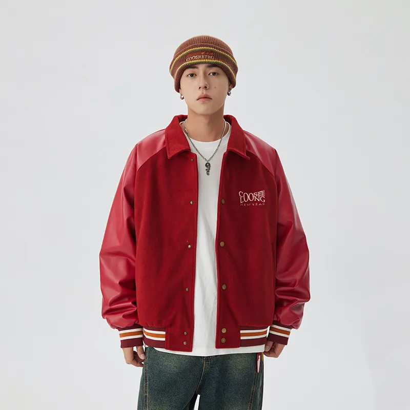 CoosRetro Jackets Unisex Red-3
