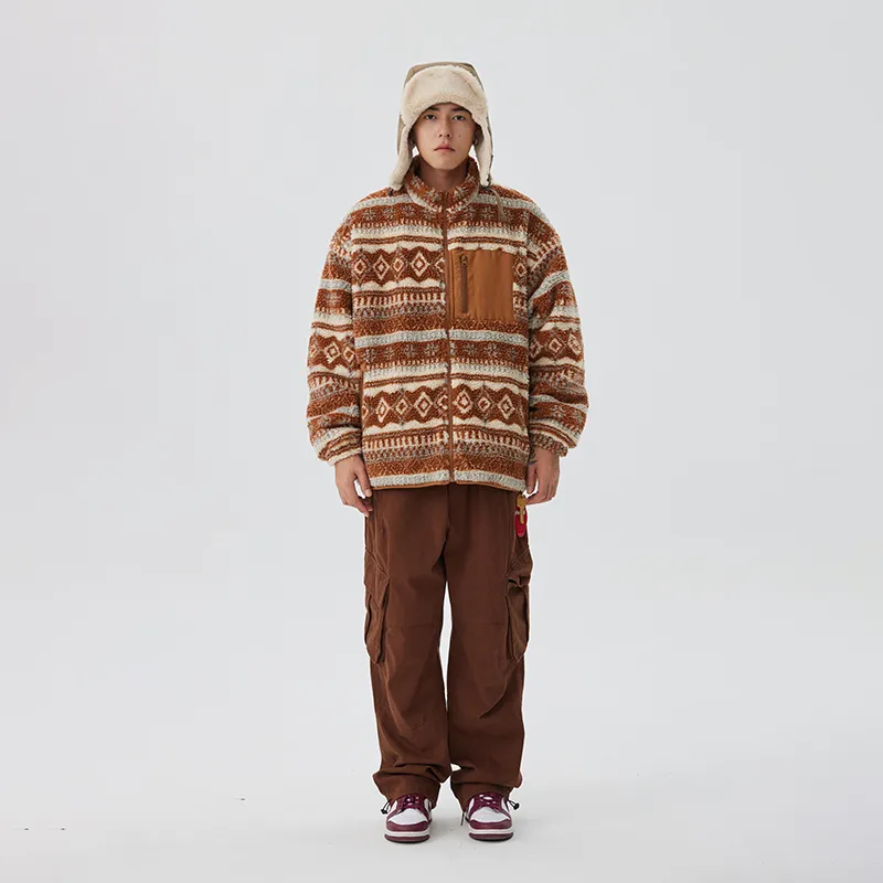 CoosRetro Puffer Jackets Unisex Brown-2