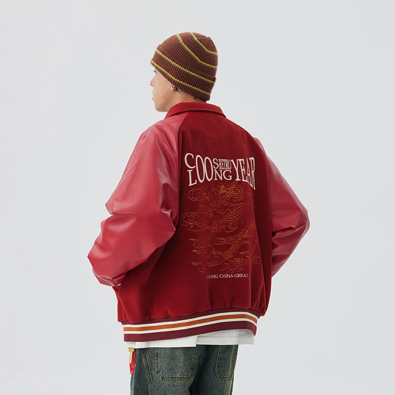 CoosRetro Jackets Unisex Red-4