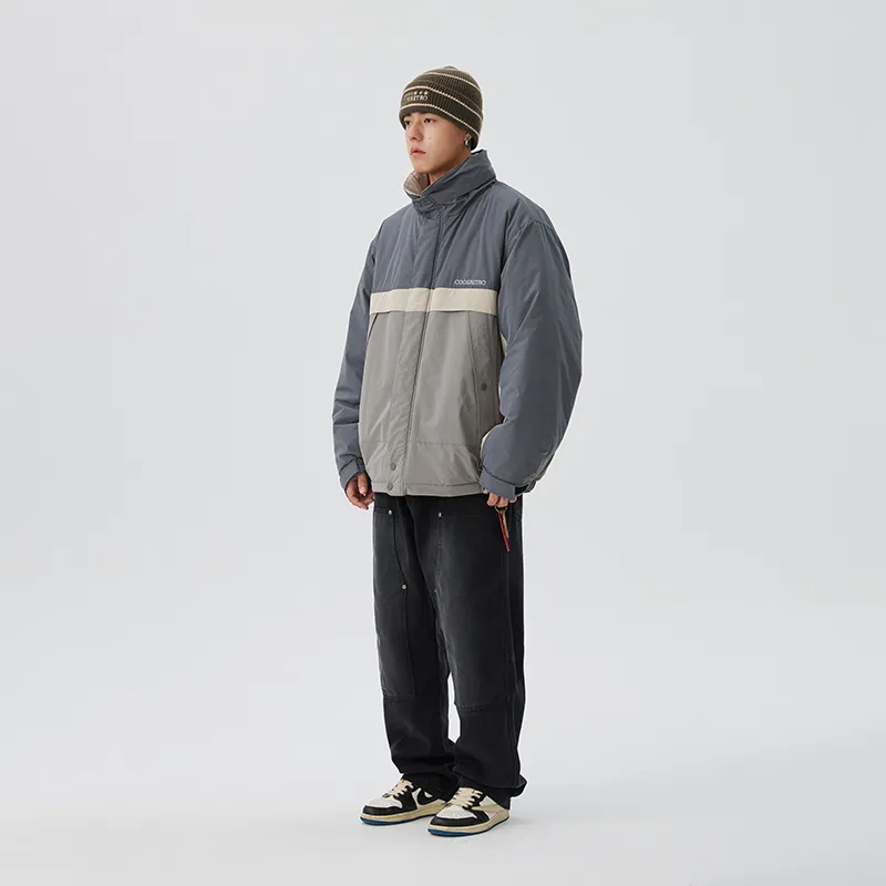 CoosRetro Puffer Jackets Unisex Dark Gray-4