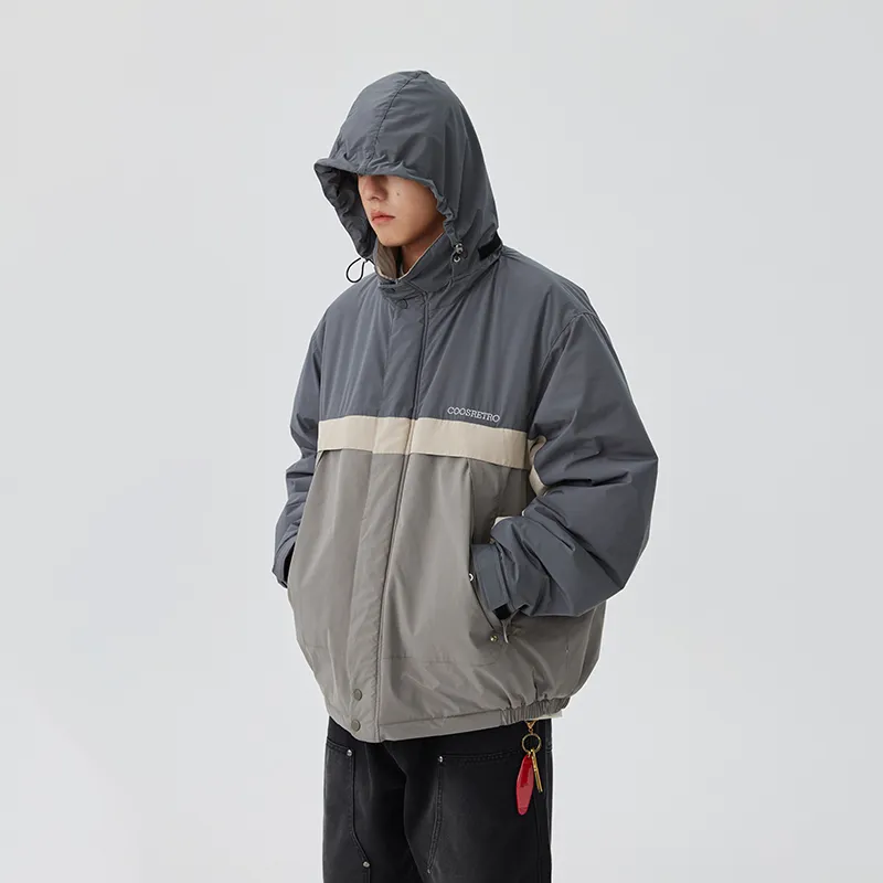 CoosRetro Puffer Jackets Unisex Dark Gray-5
