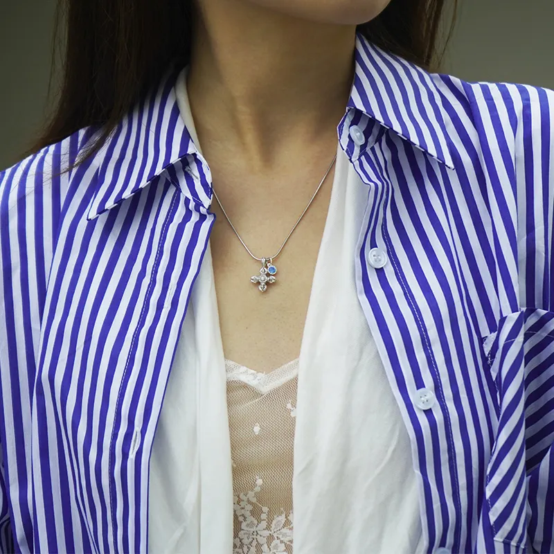 ROADLATIVE Zircon With 925 Sterling Silver Necklaces Unisex-2