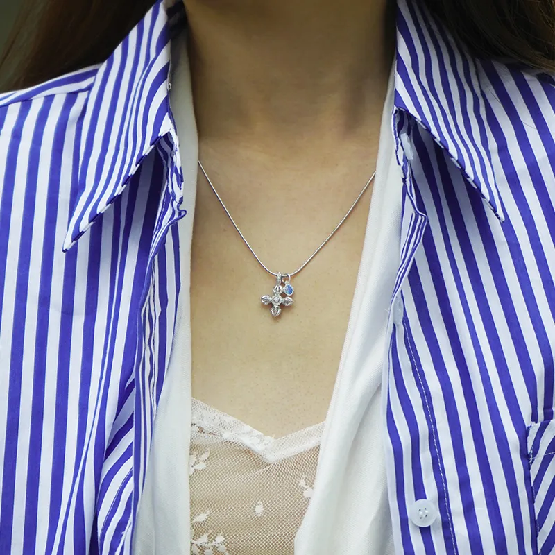 ROADLATIVE Zircon With 925 Sterling Silver Necklaces Unisex-4