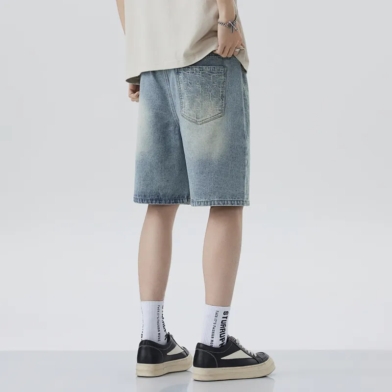 VSCH Denim Shorts Unisex Vintage Blue-5