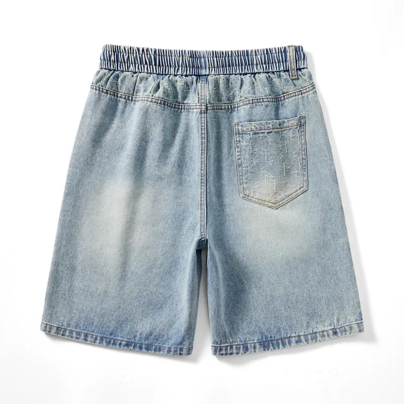 VSCH Denim Shorts Unisex Vintage Blue-1