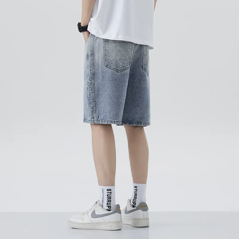 VSCH Denim Shorts Unisex Light Blue-6
