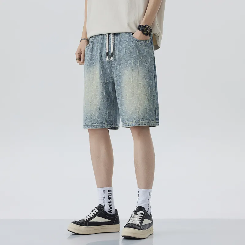 VSCH Denim Shorts Unisex Vintage Blue-2