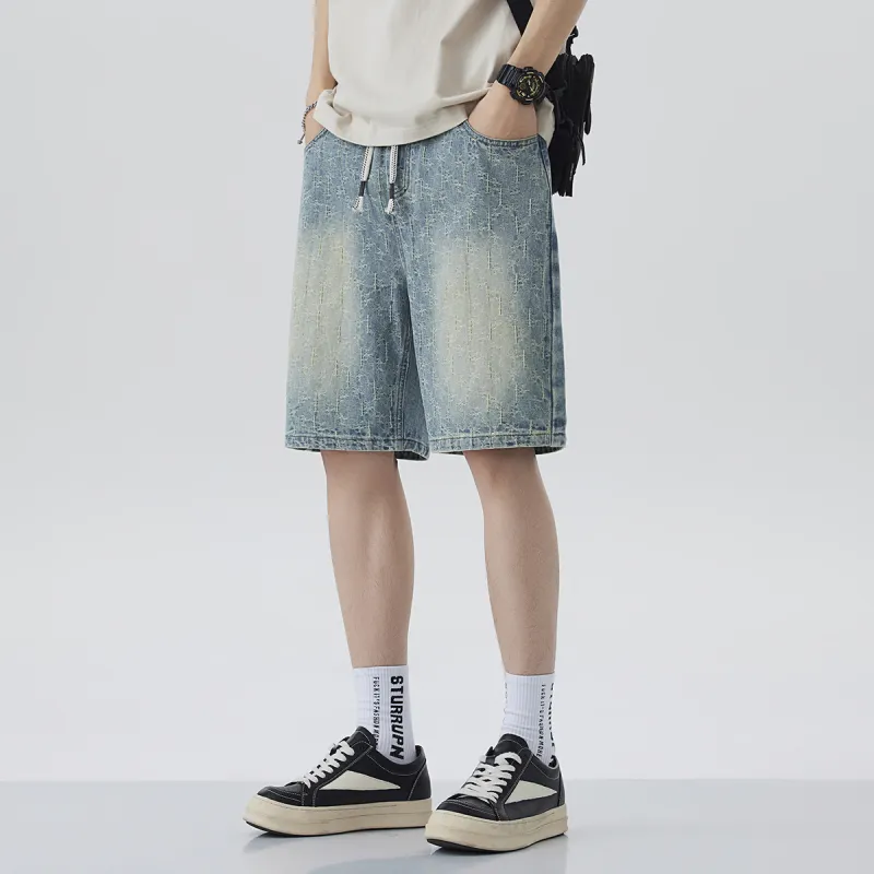VSCH Denim Shorts Unisex Vintage Blue-4