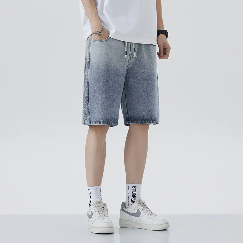 VSCH Denim Shorts Unisex Light Blue-3