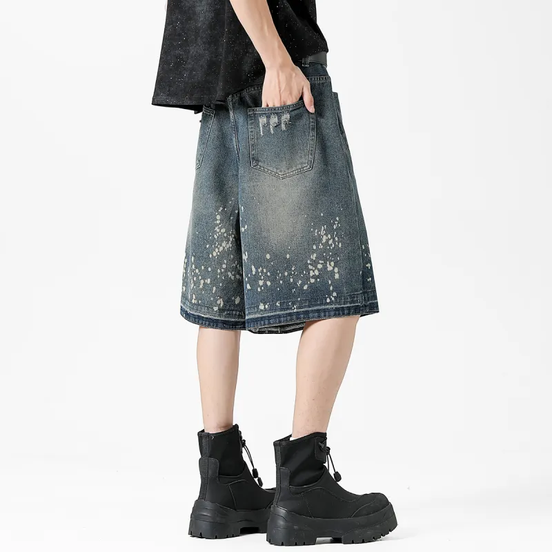 VSCH Denim Shorts Men Vintage Blue-2