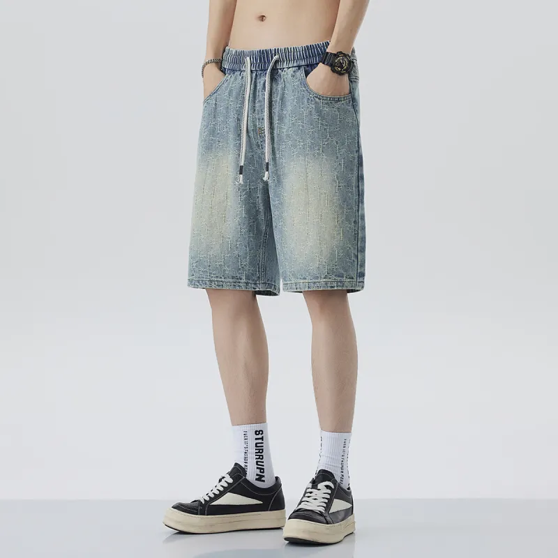 VSCH Denim Shorts Unisex Vintage Blue-3